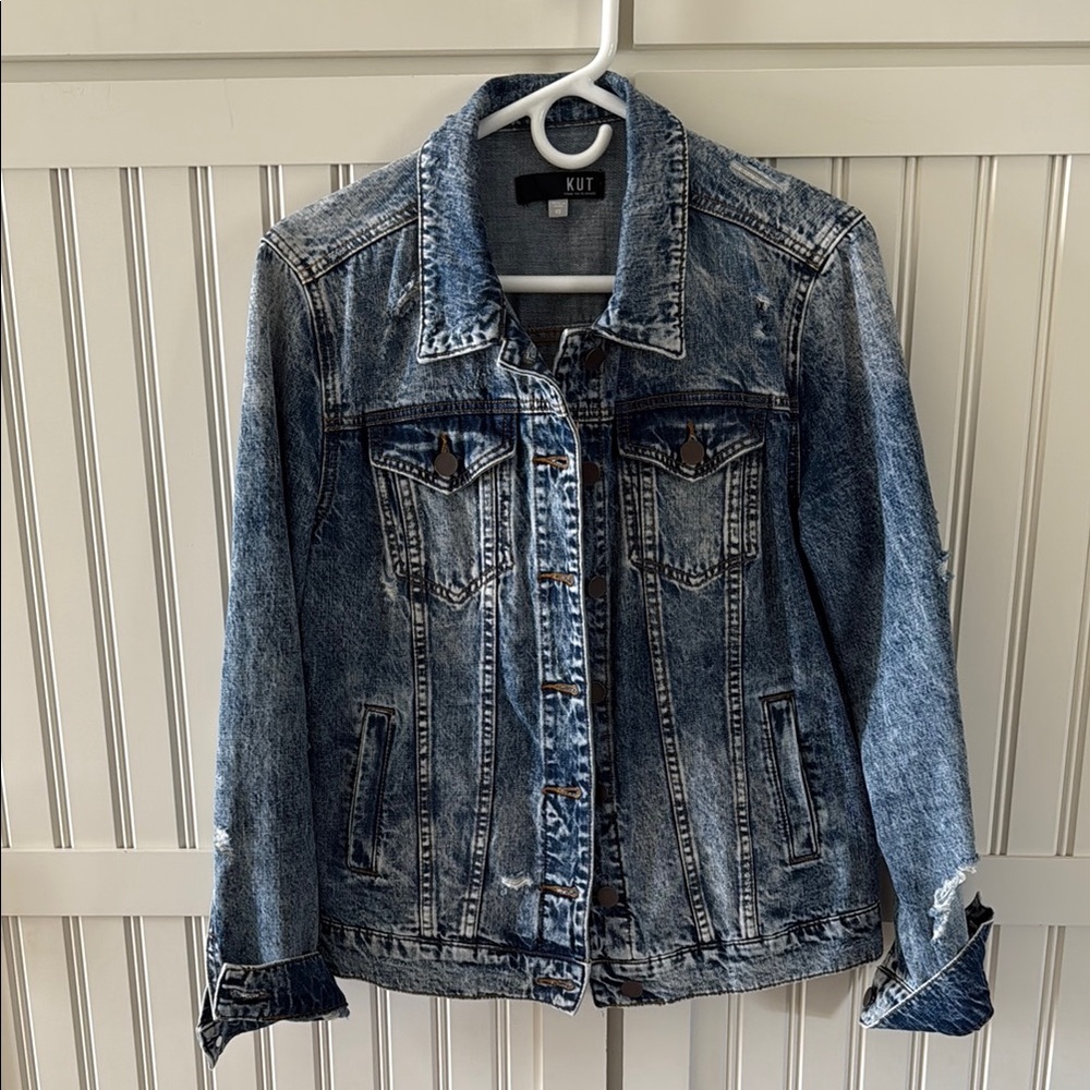 Kut from the Kloth Women's Emma Boyfriend Denim Jacket size XS